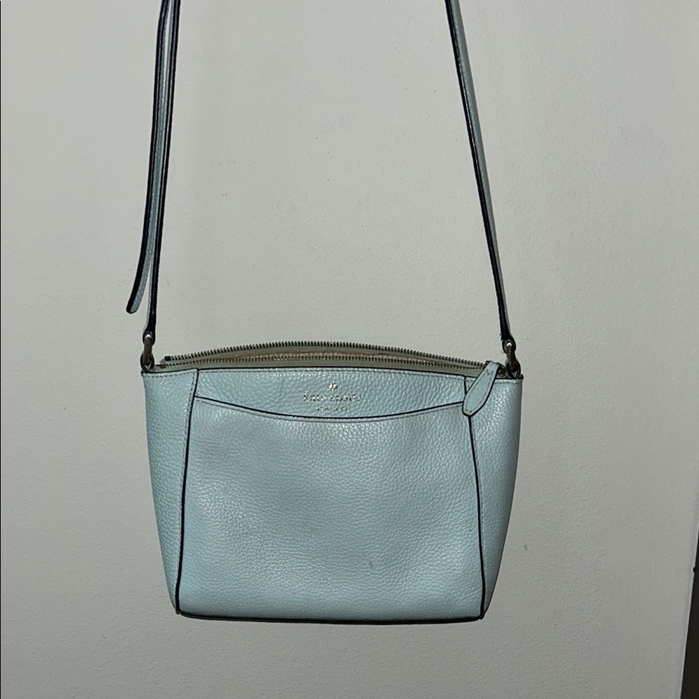 Kate Spade Blue Crossbody Bag with Matte Finish